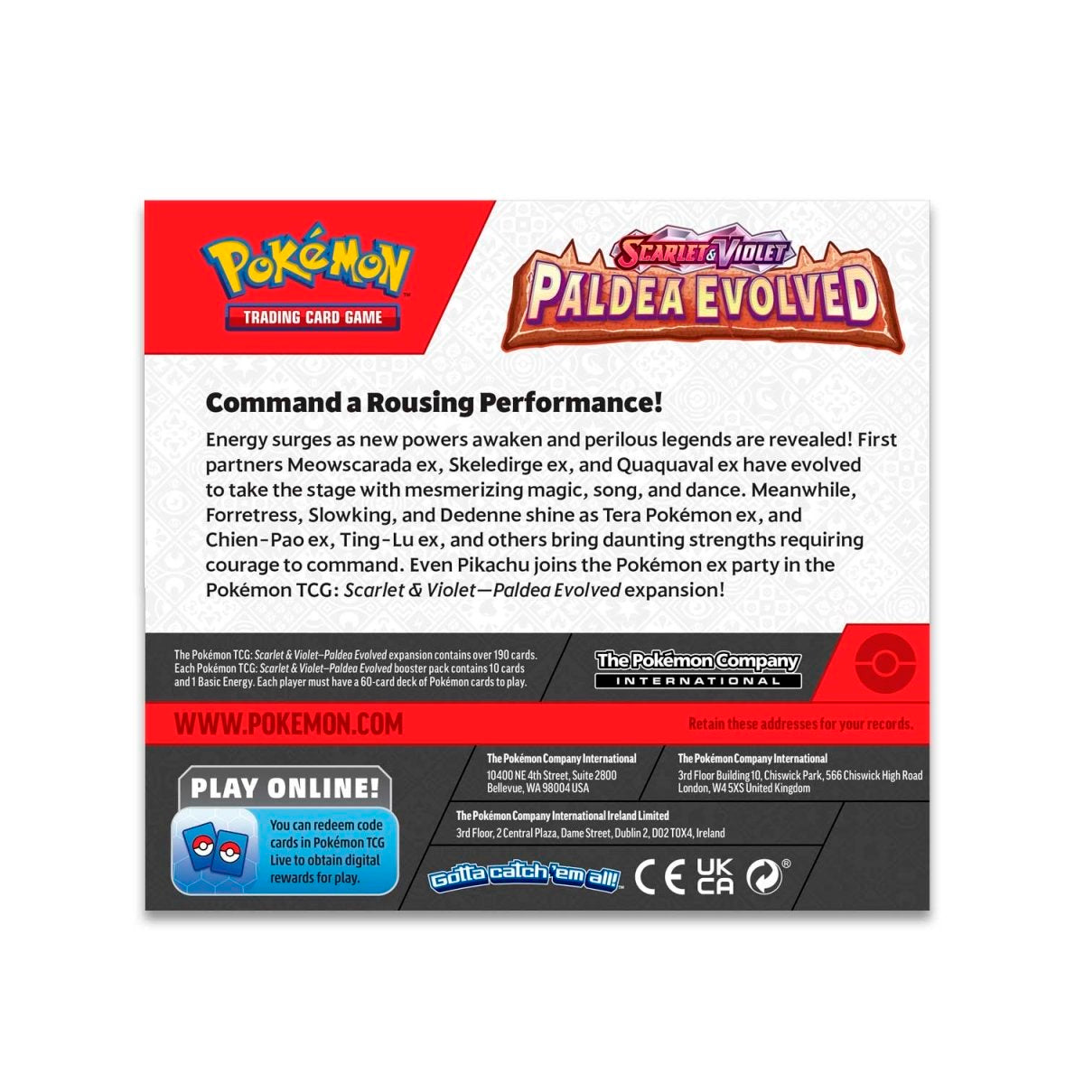 Pokémon TCG: Paldea Evolved Booster Box SV02